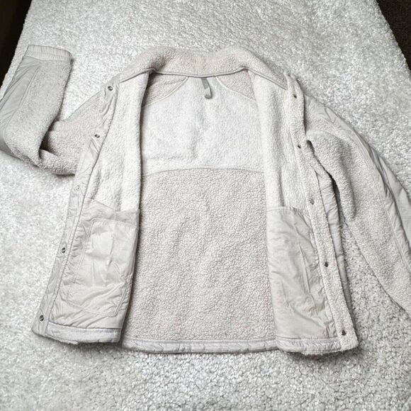 Lululemon Go Cozy Sherpa Fleece Jacket Heathered Ceramic Beige - Picture 14 of 15